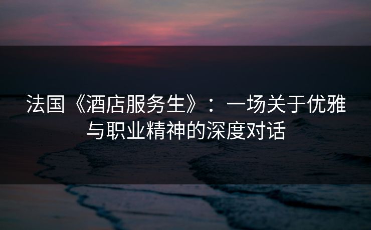 法国《酒店服务生》：一场关于优雅与职业精神的深度对话
